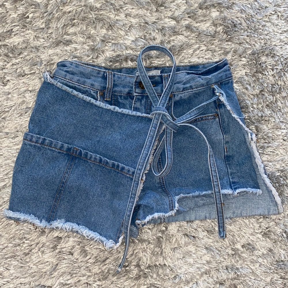 Princess Polly Asymmetrical Front Tie Skirt